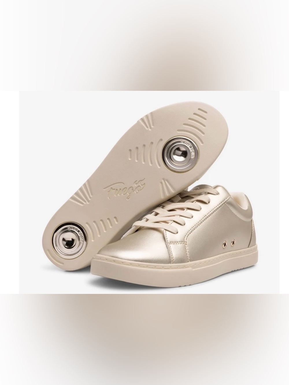 Fuego Unisex Champagne Dance Low Top Sneakers Size Women's 9.5